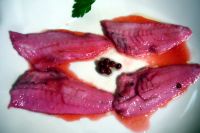 Triglie Marinate alla Melagrana