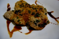 Lonza con erba cipollina e aceto balsamico