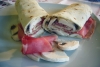 Piadina romagnola (tipo Riccione) con prosciutto crudo, formaggio e funghi